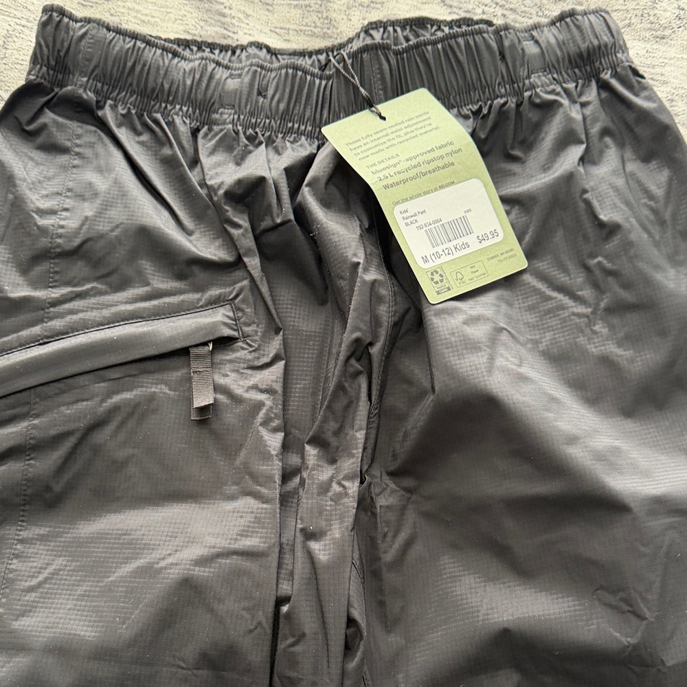 REI Kids Black Rain Pants